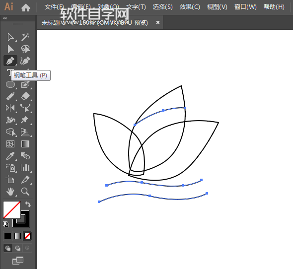 ai怎么画一个花朵作为自然图标