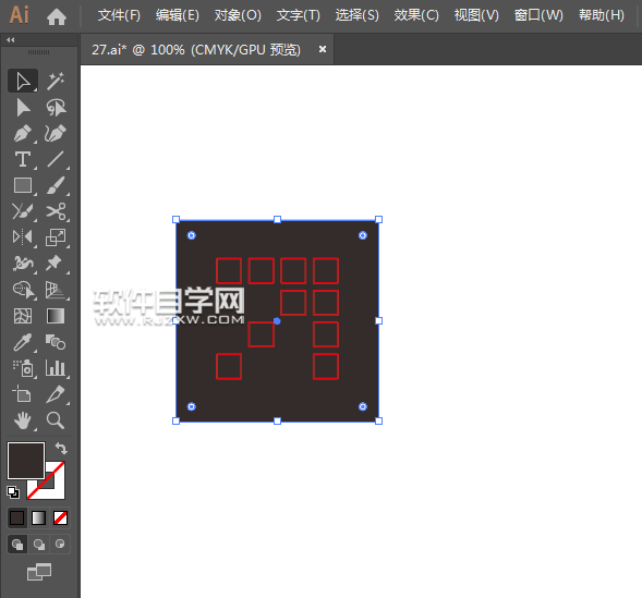 ai怎么用矩形创建右上角箭头符号