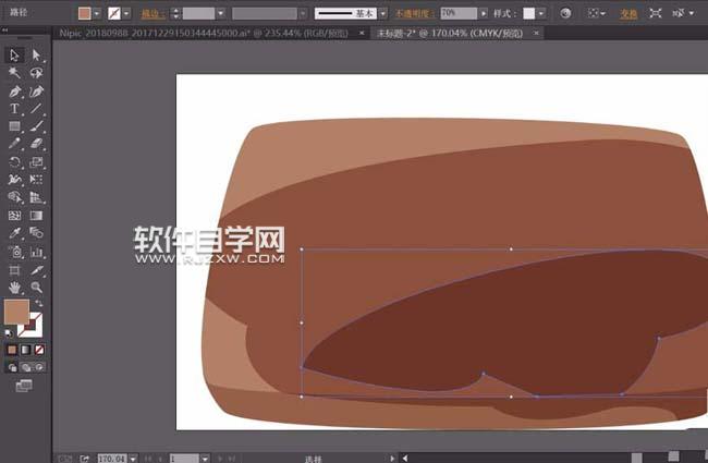 ai设计面包图案的步骤