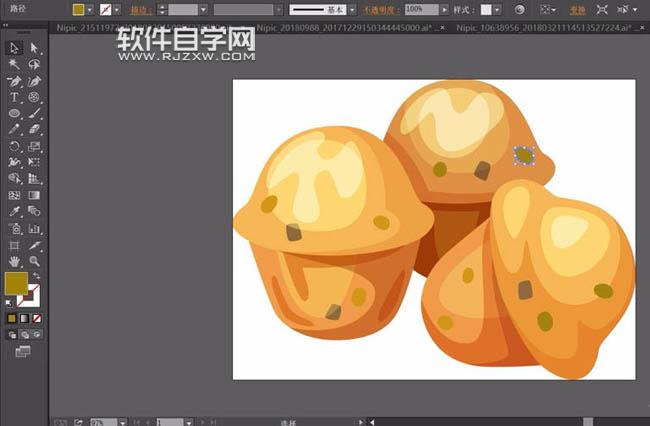 糕点图案用ai怎么画