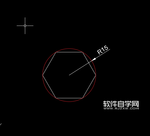 CAD2018怎么画内接与圆的六边形