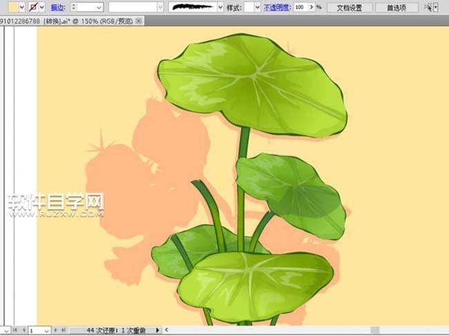 ai怎么绘制荷叶与荷花