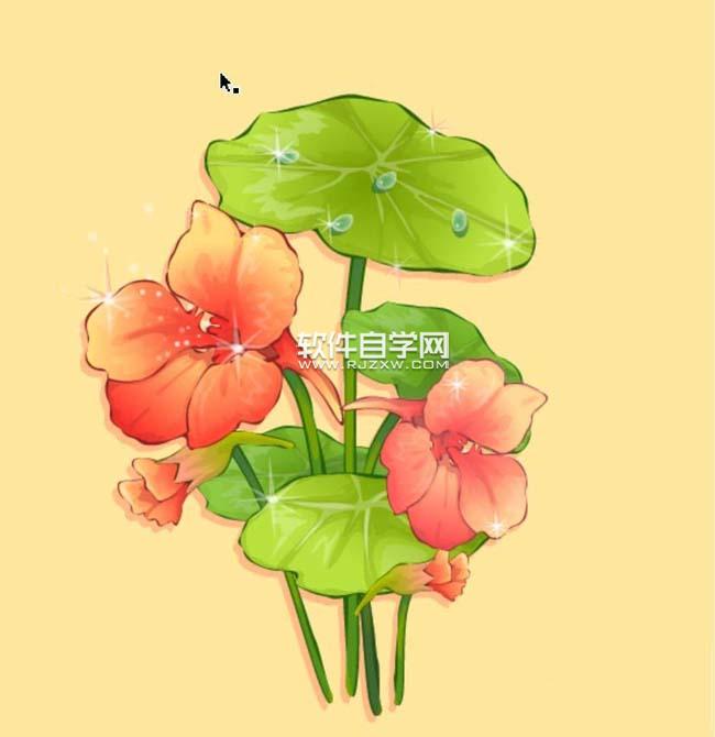 ai怎么绘制荷叶与荷花