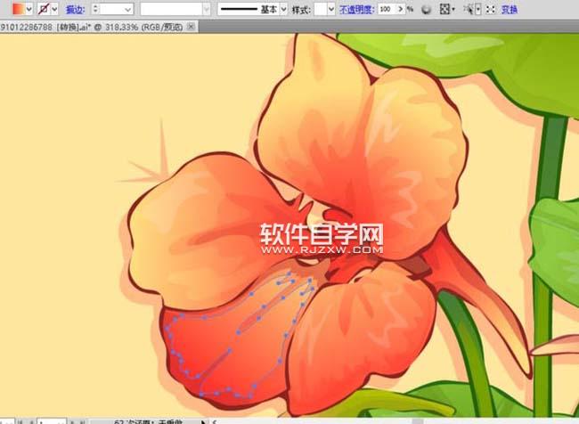 ai怎么绘制荷叶与荷花