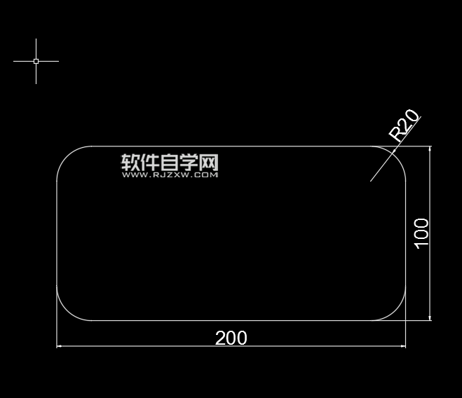 CAD2018圆角矩形怎么画
