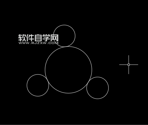 2018CAD怎么画圆切三个小圆