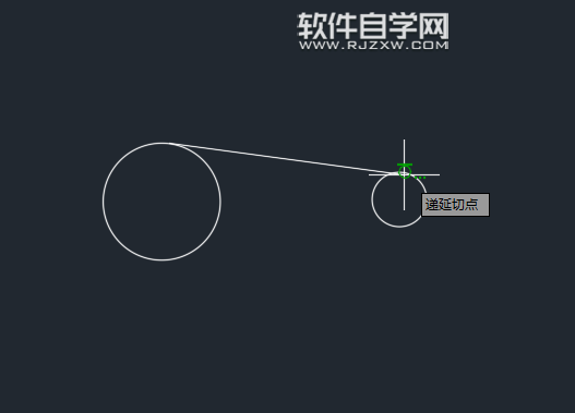CAD怎么画圆的切线