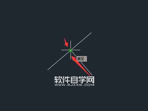 怎样用CAD画垂足线