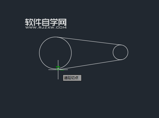 CAD怎么画圆的切线