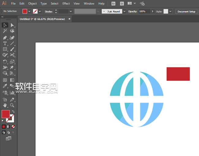 ai怎么画全球通讯图案