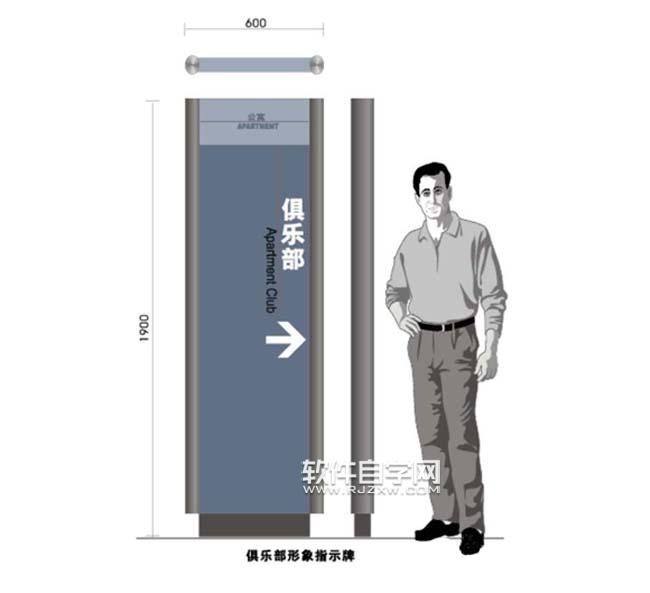 ai怎么画俱乐部指示牌