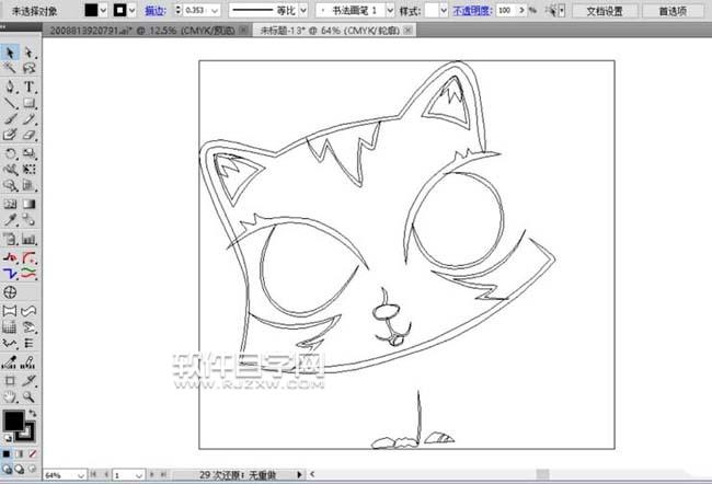 ai怎么画小猫简笔画