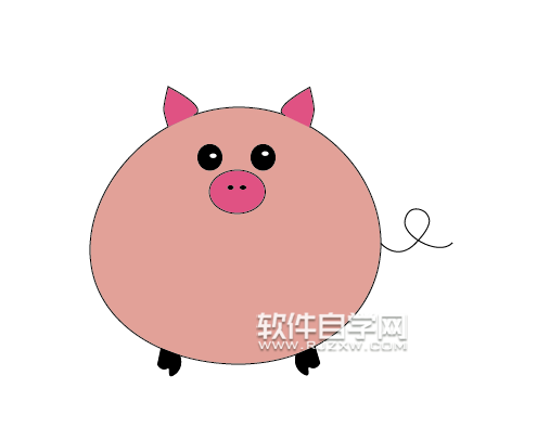 ai怎么设计可爱的小猪