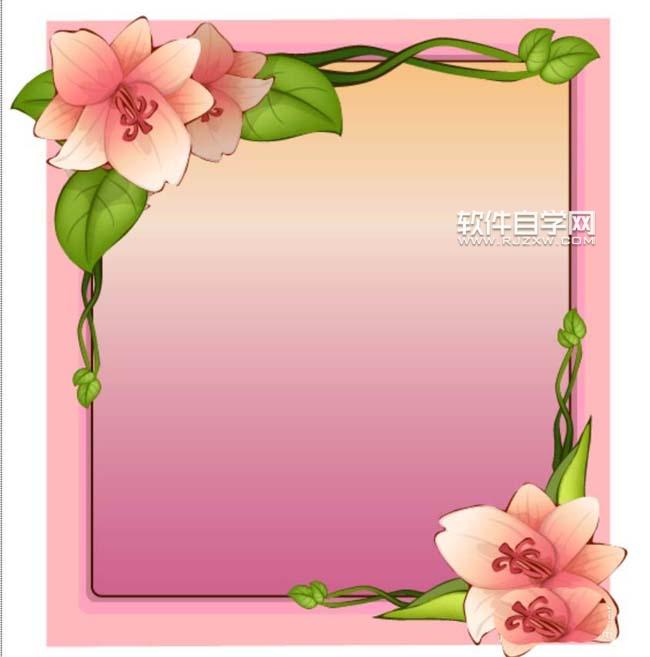 ai怎么设计花框素材