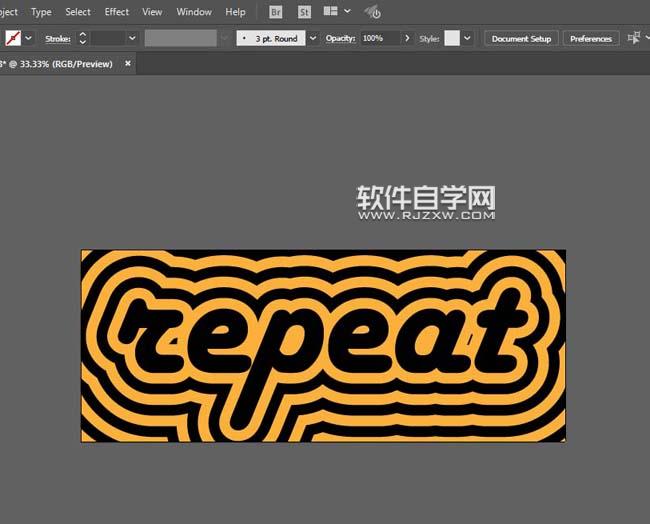 ai怎么给字体多层描边