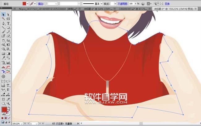 ai怎么设计戴帽子的女孩