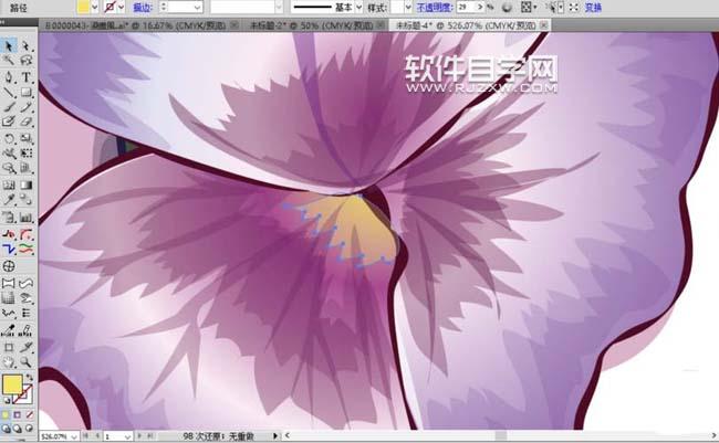 ai紫罗兰怎么画