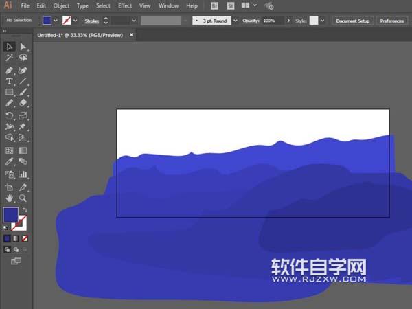 AI怎么设计夕阳西下的插画