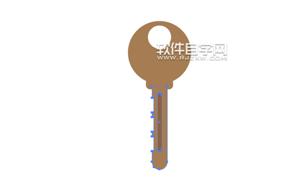 AI怎么画一把锁匙