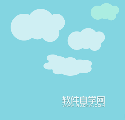 ai怎么画蓝天白云素材