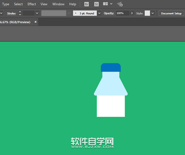 ai怎么画矿泉水瓶