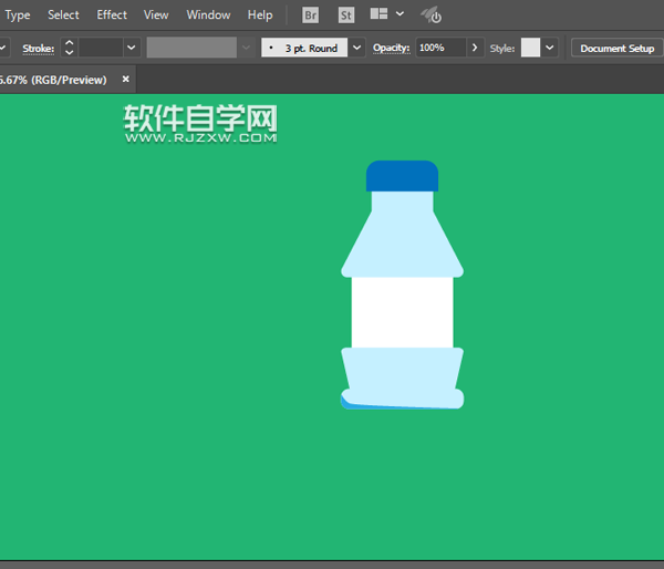 ai怎么画矿泉水瓶