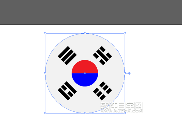ai怎么画韩国国旗