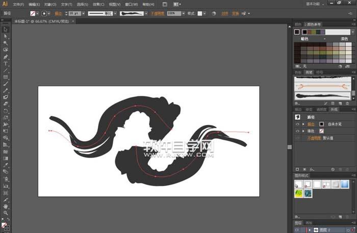 Ai怎么转曲设计梦幻LOGO