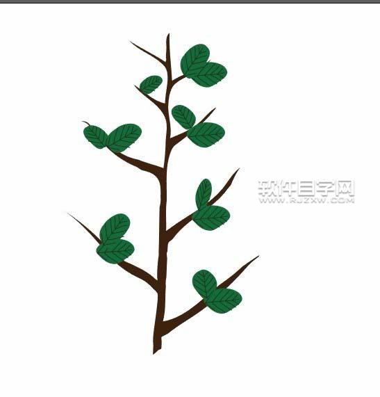 AI怎么画小树苗插画