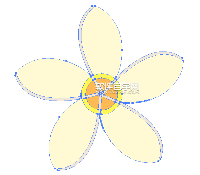 茉莉花矢量图怎么画