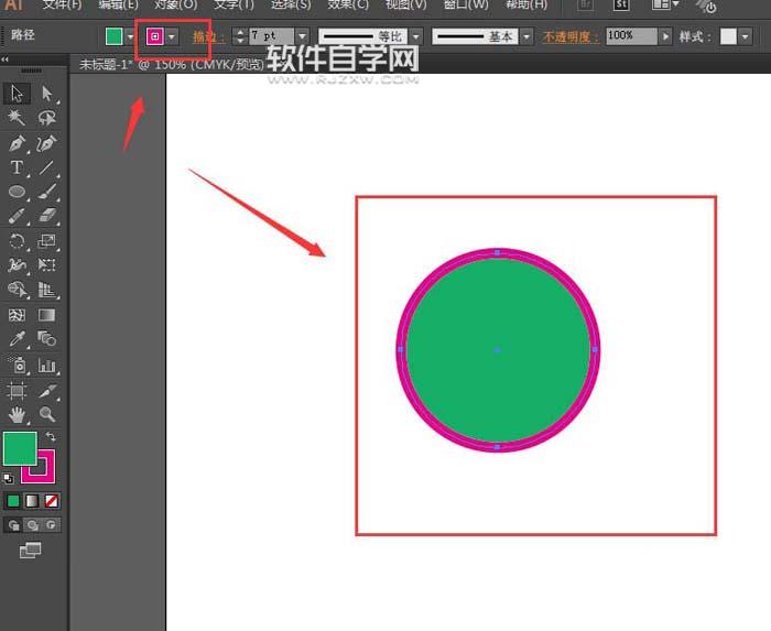 ai怎么给图形描边