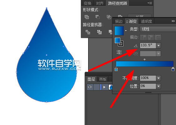 ai怎么画水滴矢量图