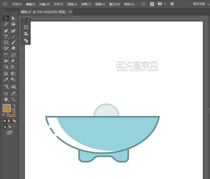 AI怎么画一碗汤圆简笔画