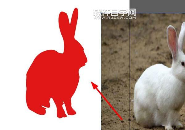 ai怎么绘制兔子剪影