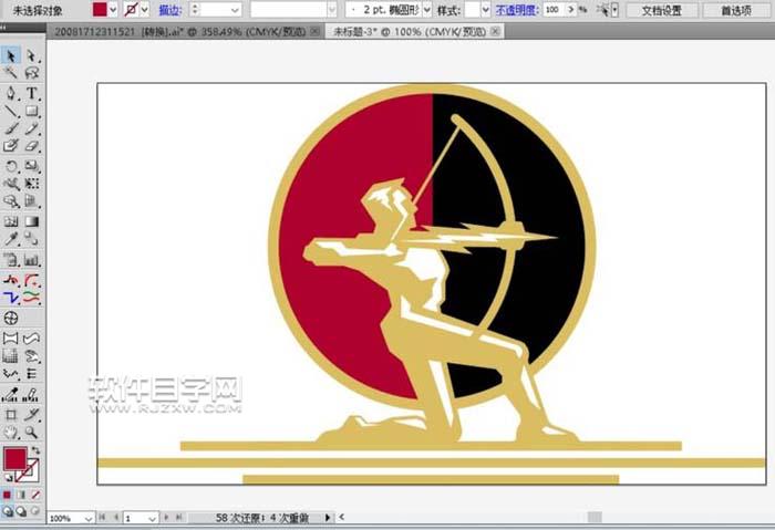 AI怎么设计可爱射箭图案