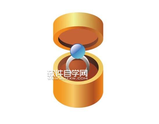 ai怎么绘制盒装的戒指效果