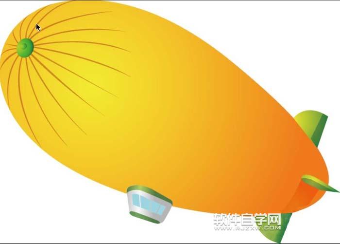 ai飞艇图标怎么绘制?