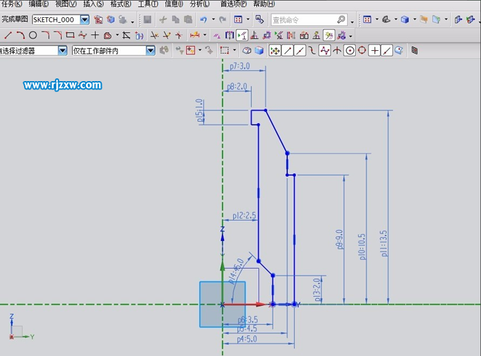 UG10.0绘制滚花建模图案教程