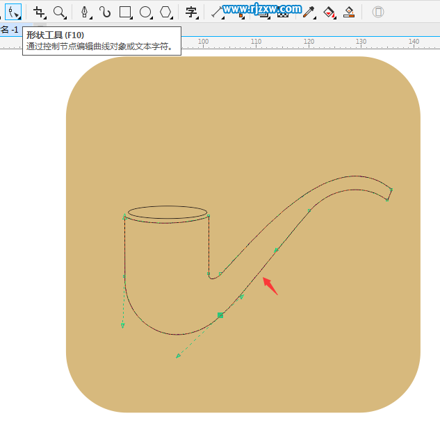 CorelDRAW X8怎么设计烟斗图案？