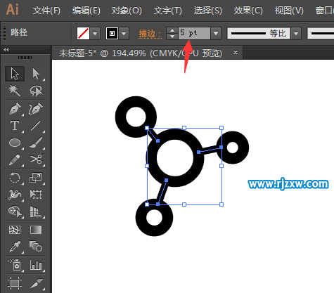 illustrator椭圆工具设计我要分销符号教程