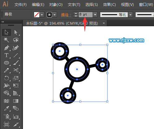 illustrator椭圆工具设计我要分销符号教程
