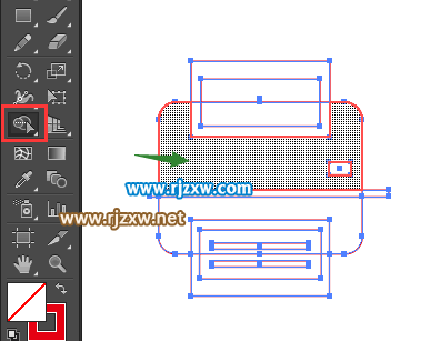 怎么用AICC矩形工具制作打印机图标
