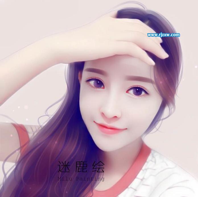 教你用PS把少女作成手绘图