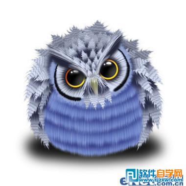 PS鼠绘猫头鹰卡通