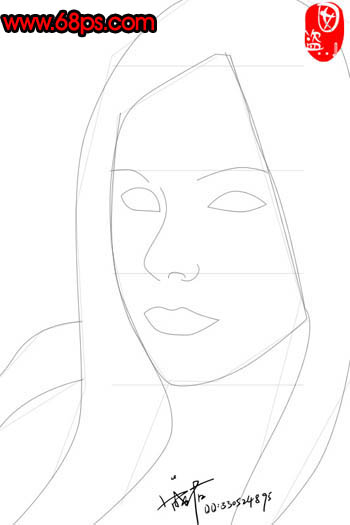 PS绘制金发美女