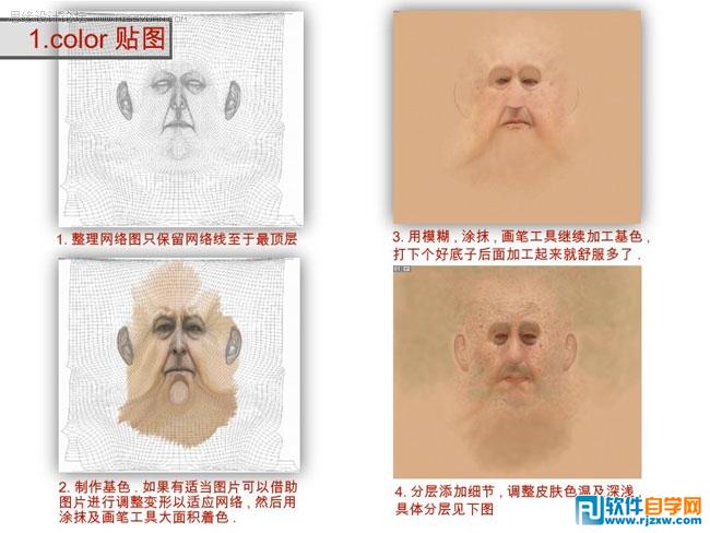 教你用3DMAX制作人物角色复杂贴图讲解