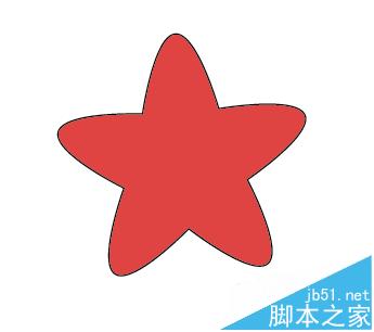 AI怎么绘制圆角的红色五角星