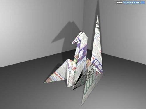 用3DS MAX制作多边形千纸鹤建模实例