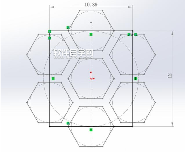 SolidWorks六边形镂空圆环建模的方法
