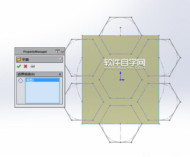 SolidWorks六边形镂空圆环建模的方法